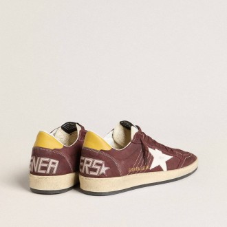 Golden Goose Ball Star In Chocolate Nubuck With Leather Star And Heel Tab