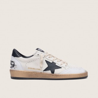 Golden Goose Ball Star In Nappa With Black Star And Black Heel Tab