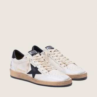 Golden Goose Ball Star In Nappa With Black Star And Black Heel Tab