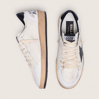 Golden Goose Ball Star In Nappa With Black Star And Black Heel Tab