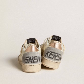 Golden Goose Ball Star In Nappa With Glitter Star And Metallic Heel Tab