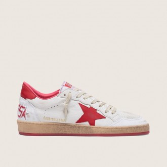 Golden Goose Ball Star In White Leather
