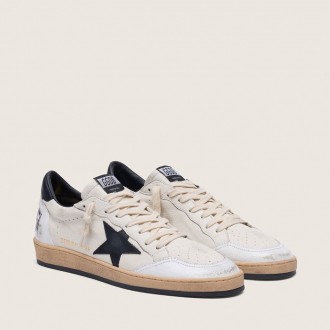 Golden Goose Ball Star In White Nappa With Black Star Golden Goose Ball Star In White Nappa With Black Star