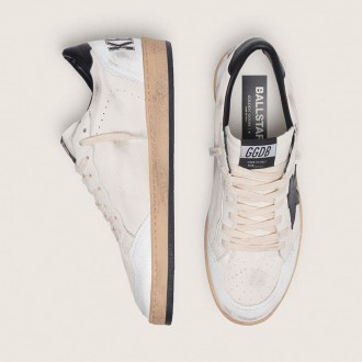 Golden Goose Ball Star In White Nappa With Black Star Golden Goose Ball Star In White Nappa With Black Star