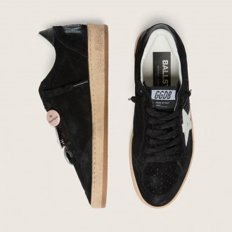 Golden Goose Ball Star Ltd In Black Suede With Skins