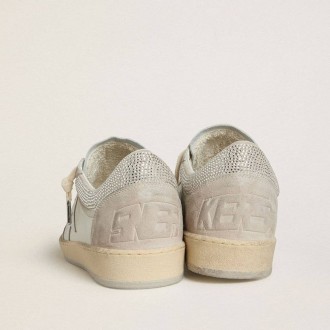 Golden Goose Ball Star Ltd In Nappa Leather And Suede With Silver Leather Star And Swarovski Crystals Golden Goose Ball Star Ltd In Nappa Leather And Suede With Silver Leather Star And Swarovski Crystals