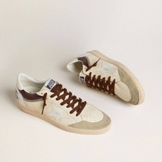 Golden Goose Ball Star Ltd In Nappa With Nappa Star And Leather Heel Tab Golden Goose Ball Star Ltd In Nappa With Nappa Star And Leather Heel Tab