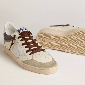 Golden Goose Ball Star Ltd In Nappa With Nappa Star And Leather Heel Tab Golden Goose Ball Star Ltd In Nappa With Nappa Star And Leather Heel Tab