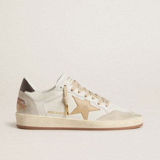 Golden Goose Ball Star Ltd With Beige Star And Black Heel Tab