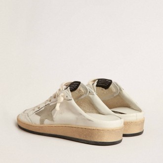 Golden Goose Ball Star Sabots In Nappa Leather With Ice-Gray Suede Star Golden Goose Ball Star Sabots In Nappa Leather With Ice-Gray Suede Star