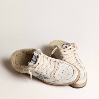 Golden Goose Ball Star Sabots With Glitter Star And Shearling Lining