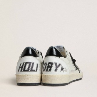 Golden Goose Ball Star Wishes In Nappa With Black Naplak Star And Heel Tab Golden Goose Ball Star Wishes In Nappa With Black Naplak Star And Heel Tab