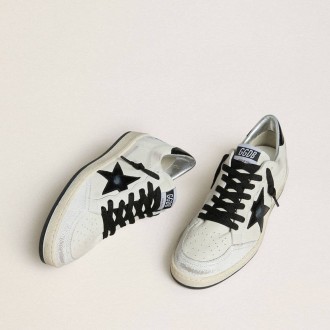 Golden Goose Ball Star Wishes In Nappa With Black Naplak Star And Heel Tab Golden Goose Ball Star Wishes In Nappa With Black Naplak Star And Heel Tab