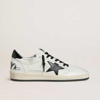 Golden Goose Ball Star Wishes In Nappa With Black Naplak Star And Heel Tab