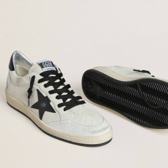Golden Goose Ball Star Wishes In Nappa With Black Naplak Star And Heel Tab Golden Goose Ball Star Wishes In Nappa With Black Naplak Star And Heel Tab