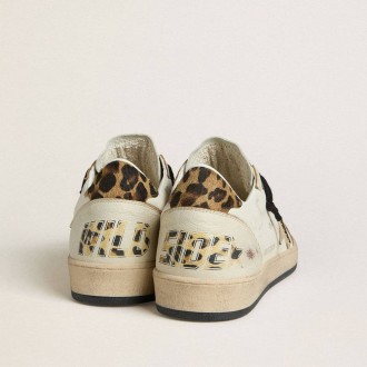 Golden Goose Ball Star Wishes With Suede Star And Leopard-Print Pony Skin Heel Tab