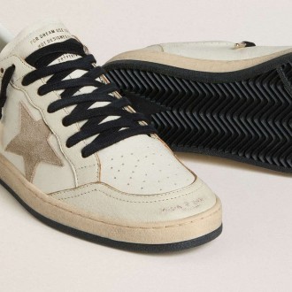 Golden Goose Ball Star Wishes With Suede Star And Leopard-Print Pony Skin Heel Tab