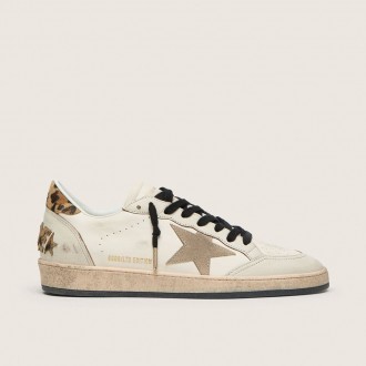 Golden Goose Ball Star Wishes With Suede Star And Leopard-Print Pony Skin Heel Tab