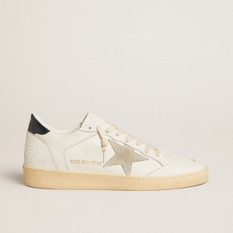 Golden Goose Ball Star With Ice-Gray Suede Star And Blue Leather Heel Tab