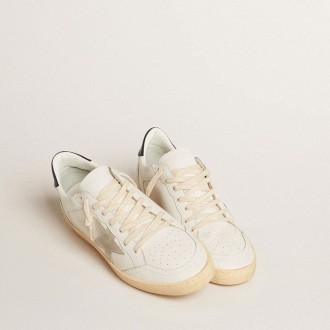 Golden Goose Ball Star With Ice-Gray Suede Star And Blue Leather Heel Tab