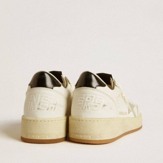 Golden Goose Ball Star With Ice-Gray Suede Star And Glossy Black Leather Heel Tab