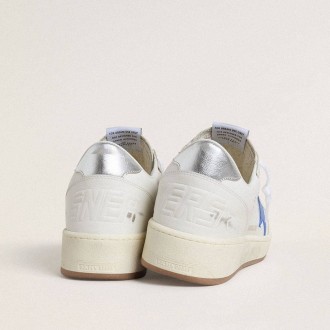 Golden Goose Ball Star With Light Blue Leather Star And Silver Foiled Leather Heel Tab