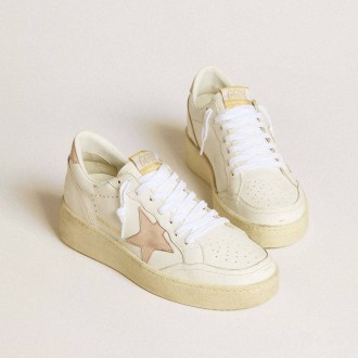 Golden Goose Ball Star With Pink Nubuck Star And Heel Tab
