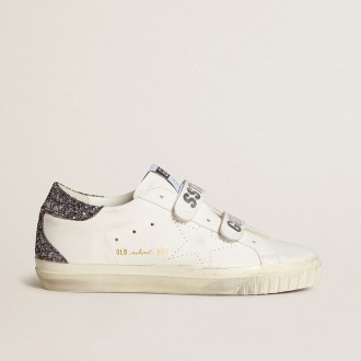Golden Goose Bio-Based Old School With Perforated Star And Glitter Heel Tab