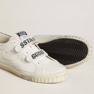 Golden Goose Bio-Based Old School With Perforated Star And Glitter Heel Tab Golden Goose Bio-Based Old School With Perforated Star And Glitter Heel Tab