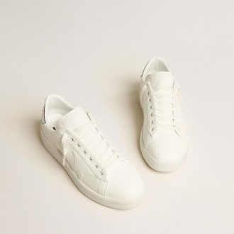 Golden Goose Bio-Based Purestar With White Star And Mirror-Effect Heel Tab Golden Goose Bio-Based Purestar With White Star And Mirror-Effect Heel Tab