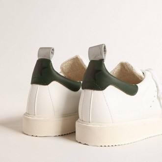 Golden Goose Bio-Based Starter With Green Leather Heel Tab Golden Goose Bio-Based Starter With Green Leather Heel Tab