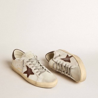 Golden Goose Bio-Based Super-Star With Canvas Star And Dark Brown Leather Heel Tab Golden Goose Bio-Based Super-Star With Canvas Star And Dark Brown Leather Heel Tab