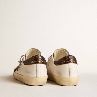 Golden Goose Bio-Based Super-Star With Canvas Star And Dark Brown Leather Heel Tab Golden Goose Bio-Based Super-Star With Canvas Star And Dark Brown Leather Heel Tab