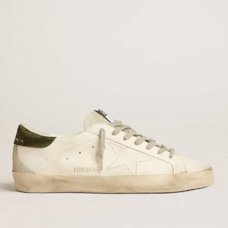 Golden Goose Bio-Based Super-Star With Perforated Star And Green Heel Tab