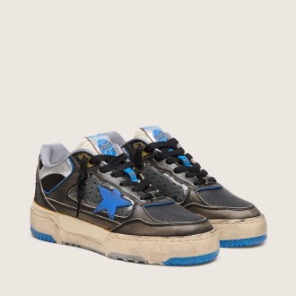 Golden Goose Forty2 In Black Foam Rubber And Leather With Tpu Star And Black Leather Heel Tab Golden Goose Forty2 In Black Foam Rubber And Leather With Tpu Star And Black Leather Heel Tab