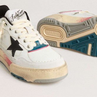 Golden Goose Forty2 With Black Star And Silver Foiled Leather Heel Tab