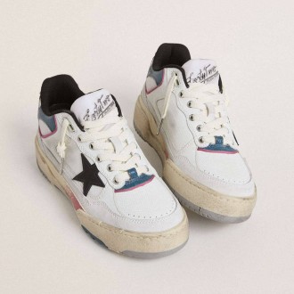Golden Goose Forty2 With Black Star And Silver Foiled Leather Heel Tab