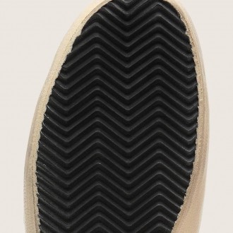 Golden Goose Francy In Beige Suede With Brown Leather Star And Colored Beads
