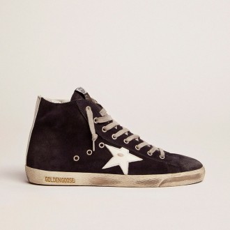 Golden Goose Francy In Leather With Leather Star And Heel Tab