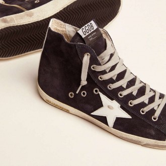 Golden Goose Francy In Leather With Leather Star And Heel Tab