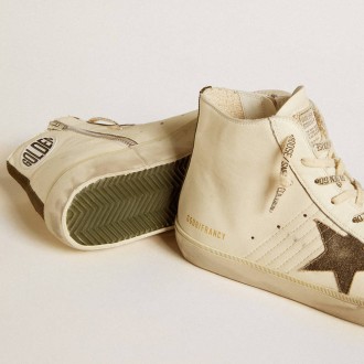 Golden Goose Francy Penstar In Nappa With Black Suede Star And Cotton Heel Tab