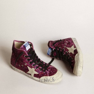 Golden Goose Francy With Sequins And Handwritten Lettering On The Outsole Golden Goose Francy With Sequins And Handwritten Lettering On The Outsole