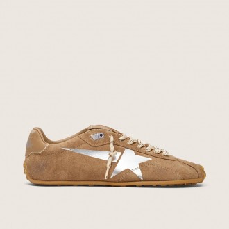 Golden Goose Marathon Speed With Tobacco Suede Upper And Silver Star