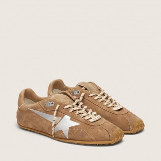 Golden Goose Marathon Speed With Tobacco Suede Upper And Silver Star