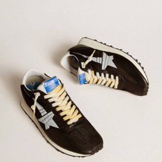 Golden Goose Marathon With Black Nylon Upper And White Star Golden Goose Marathon With Black Nylon Upper And White Star