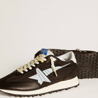 Golden Goose Marathon With Black Nylon Upper And White Star Golden Goose Marathon With Black Nylon Upper And White Star