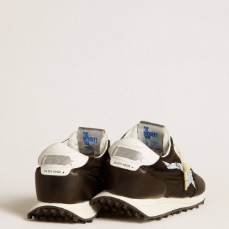 Golden Goose Marathon With Black Nylon Upper And White Star Golden Goose Marathon With Black Nylon Upper And White Star