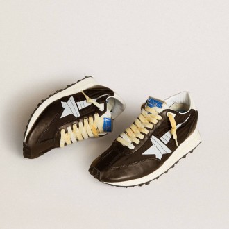 Golden Goose Marathon With Black Nylon Upper And White Star Golden Goose Marathon With Black Nylon Upper And White Star
