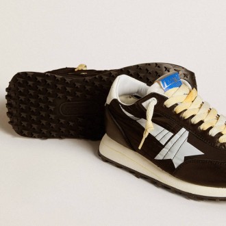 Golden Goose Marathon With Black Nylon Upper And White Star Golden Goose Marathon With Black Nylon Upper And White Star