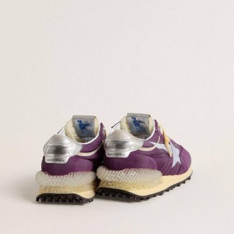 Golden Goose Marathon With Purple Nylon Upper And White Star Golden Goose Marathon With Purple Nylon Upper And White Star